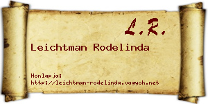 Leichtman Rodelinda névjegykártya
